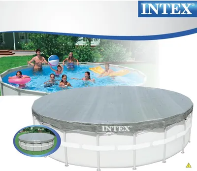 Produktbild von INTEX 28040 - Deluxe Abdeckplane für Frame Pool Ø 488cm, Überhang 25cm
