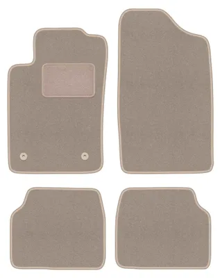 Image de Tapis de sol en moquette pour Peugeot 405 1987-1996 (berline/break) – jeu 4 pièces, beiges, sur mesure – Wielganizator LUX