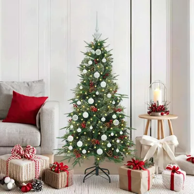 Immagine prodotto di Maison Exclusive - Albero di Natale artificiale pieghevole, verde, 150 cm, in PE e PVC