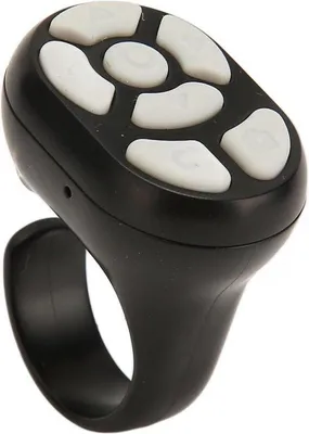 Produktbild von Bluetooth-Fernbedienung mit Scrollring für Video und Selfie, schwarz