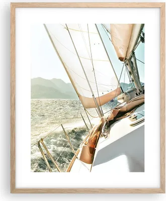 Produktbild von Gerahmtes Poster - Rahmen in heller Eiche - Yacht Segeln So - 40x50 cm - Wand Bild - Wanddeko - Wandbilder - Kunstposter - Wandposter - Bilderrahmen - Bilder - Kunstdruck - P2NPA40x50-4847