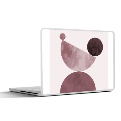 Produktbild von MuchoWow® Laptop Aufkleber Sticker Cover Formen - Abstrakt - Pastell - Rosa 40x30 cm - Laptop Dekoration - Selbstklebend