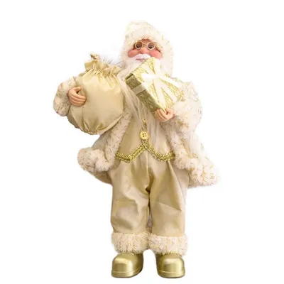 Obrázek produktu pro eCa KSN27 Vánoční dekorace Svatý Mikuláš 30 cm béžový