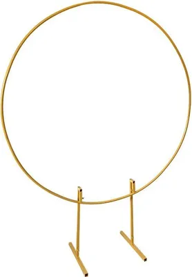 Zdjęcie produktu dla Stojak łukowy, solidna metalowa rama, łatwy montaż, złoty, 150 cm