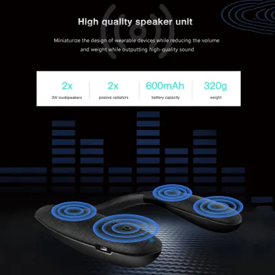 Obrázek produktu pro Bluetooth reproduktor na krk, lehký bezdrátový reproduktor na nošení