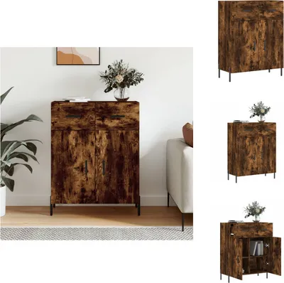 Zdjęcie produktu dla vidaXL Kredens dąb wędzony 69,5x34x90 cm materiał drewnopochodny - Kredensy