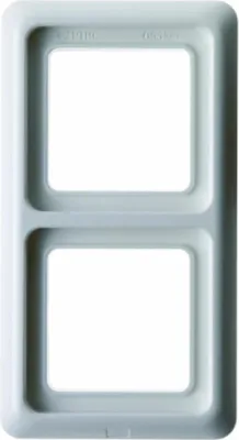 Immagine prodotto di Cornice Berker doppia, per incasso, IP44, con guarnizione, bianco polare, lucido, 1 pz.