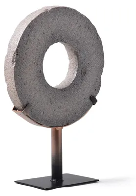 Abstrakte Skulptur, 35 cm, Kunstharz, Antik-Finish