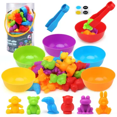 Imagen del producto de Juego Montessori, combinación de colores y apilamiento, para niños de 3 a 5 años, juego educativo