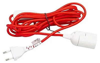 Zdjęcie produktu dla Kabel tekstylny oprawa wisząca E27 z przełącznikiem 4