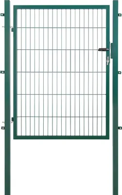 Produktbild von Arvotec Gartentor BxH 120x120 cm mit Schließzylinder und Zaunanschluss Moosgrün Gitterzauntor Stabmattentor Einzeltor Doppelstabmattentor Gartentür