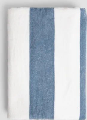Produktbild von HOMLA LAWENA Handtuch in weiß und blau gestreift 70x130 cm