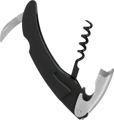 Produktbild von Metaltex 25.05.09, Einfacher Korkenzieher, Schwarz, Edelstahl, Acrylnitril-Butadien-Styrol (ABS), Edelstahl