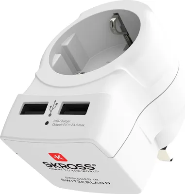 Produktbild von SKROSS Europe to UK USB Reiseadapter