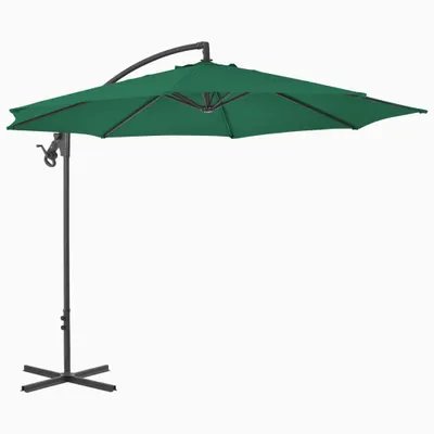 Produktbild von vidaXL Ampelschirm mit Stahl-Mast 300 cm Grün