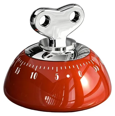 Mechanischer Küchentimer, 60 Min., magnetisch, rot