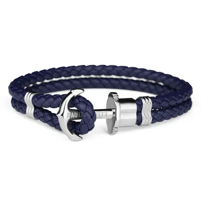 Produktbild von Paul Hewitt Armband PHREP Anker silber/ navy L PH-PH-L-S-N-L