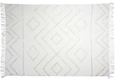 Produktbild von Boho-Schlafzimmerteppich, aus getufteter Baumwolle, 120 x 180 cm