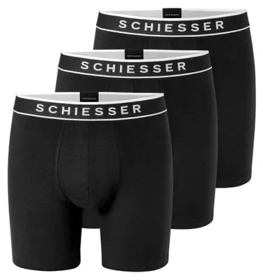 Produktbild von Schiesser Herren 3PACK Long-Shorts schwarz