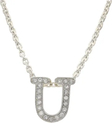 Produktbild von JuwelmaLux Anhänger Buchstabe "U" 925/000 Sterling Silber mit synth. Zirkonia JL30-02-3652