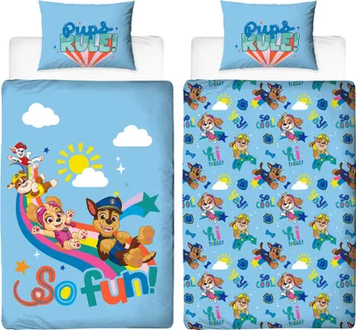 Obrázek produktu pro Paw Patrol - "Pups Rule" ložní prádlo, oboustranné TC256 (jednolůžko) (barevné)