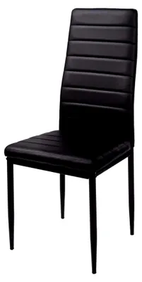 Produktbild von Esszimmerstühle 2/4/6/8 Set Stuhl Küchenstuhl Wohnzimmerstühle Kunstleder Stühle, Farbe:Schwarz, Set:6er