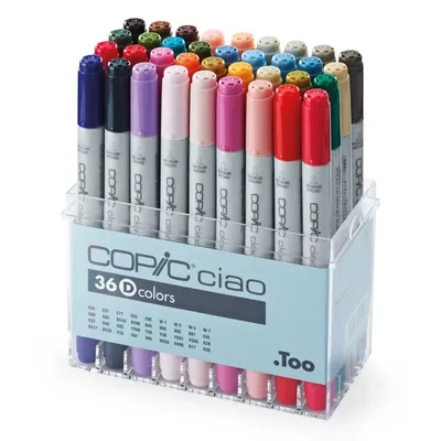 Produktbild von COPIC® Ciao D Layoutmarker-Set farbsortiert 1,0 + 6,0 mm, 36 St.