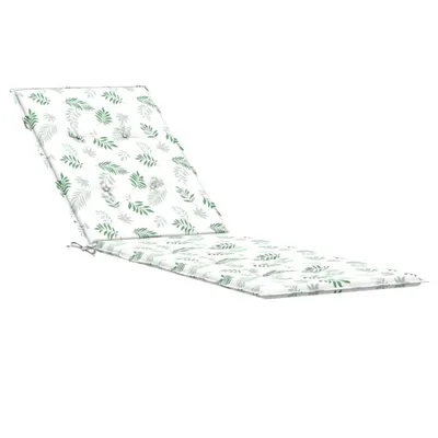 Image de vidaXL Housse de chaise longue motif feuilles tissu Oxford