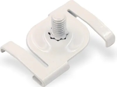 Produktbild von Deckenclip M4 für Odenwald - Rasterdecken | mit Gewindebolzen M4 x 8 mm | weiss