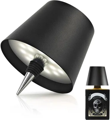 Produktbild von Oplaadbare LED-Tafellamp - Touchbedienung - 3 Farbtemperaturstufen - Dimmbar - Schwarz - Wohnzimmer- und Esszimmerlampen - Glas - 20 cm