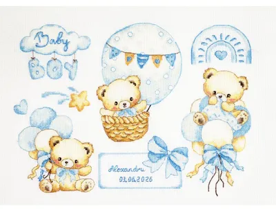 Immagine prodotto di Kit per punto croce Luca-S "Abbracci magici", 26x19 cm