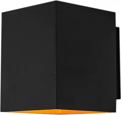 Produktbild von QAZQA - Modern Design-Wandleuchte schwarz und Gold I Messing quadratisch - Sola I Wohnzimmer I Schlafzimmer I Up I Down - Aluminium Quadratisch - LED geeignet G9
