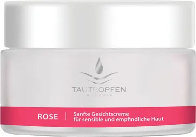 Produktbild von Tautropfen Rose Sanfte Gesichtscreme | 50 ml | für sensible und empfindliche Haut