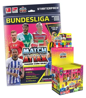 Produktbild von Topps Match Attax 2022/23 - 1 Starter + 1 Display (36 Booster)