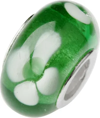 Produktbild von Charlot Borgen Marken Bead Beads Kristallglas Silberkern GPS-03Grün