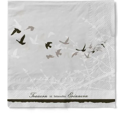 Produktbild von Sovie HOME Serviette Trauer aus Tissue 33 x 33 cm, 3-lagig, 20 Stück