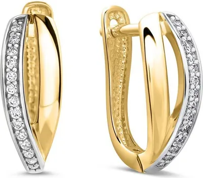 Produktbild von Damen Creolen aus 9K Gold mit Zirkonia von Unique