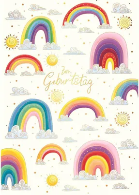 Produktbild von Geburtstag`s Art - Glückwunschkarte im Format 11,5 x 17