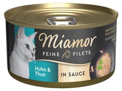 Produktbild von Miamor Feine Filets Nassfutter Katzen 24x85g Huhn Thunfisch fettarm ohne Zusätze