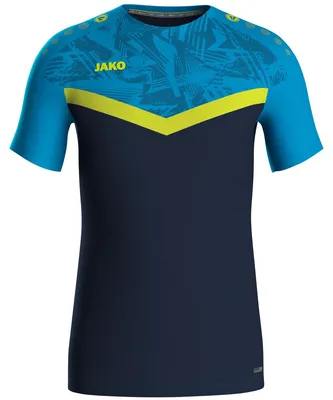 Image de T-shirt Iconic Jako pour femmes - Bleu marine / Jako / Jaune fluo