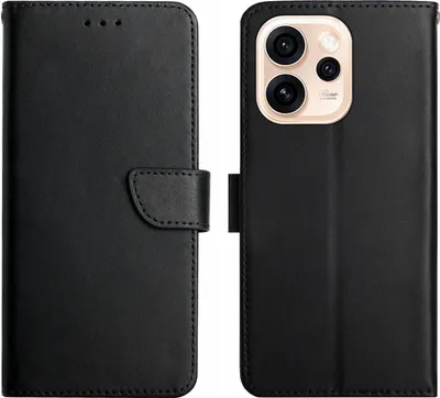 Produktbild von OPPO Reno15 Pro Hülle - Coverup Genuine Leather Klapphülle - Echtes Leder - Schwarz