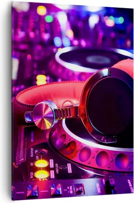 Produktbild von Bild auf Leinwand - Leinwandbild - Einteilig - DJ Disco Nachtclub Audio - 70x100cm - Wand Bild - Wanddeko - Wandbilder - Leinwanddruck - Wanddekoration - Leinwand bilder - Wandbild - PA70x100-2404