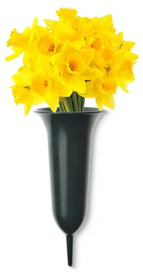 Image de Entonnoir Vase funéraire avec piquet de terre résistant au gel vert 37 cm