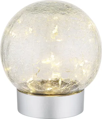 Immagine prodotto di GLOBO 28078 SOONA Lampada da tavolo in plastica color argento opaco, LED