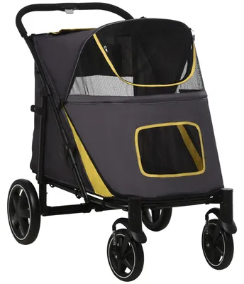 Immagine prodotto di Carrello per cani - Passeggino pieghevole per cani - Trasportino per cani - Carrello per animali - Trasportino per animali domestici - Portata massima: 30 kg