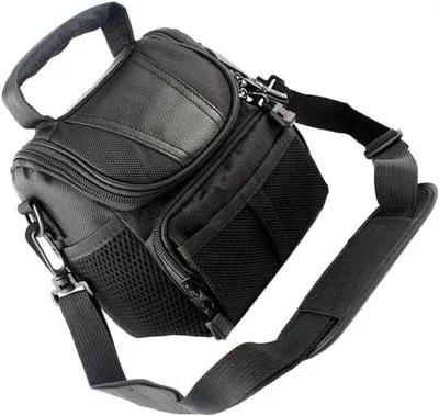 Produktbild von Wasserfeste Schultertasche für DSLR-Kameras mit verstellbarem Schultergurt, großem Fassungsvermögen, ideal für Reisen und Fotografie.