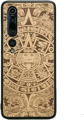 Produktbild von Holzhülle Bewood für Xiaomi Mi 10 Pro, Aniegre Aztekischer Kalender