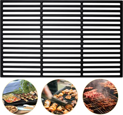 Image de Grille de barbecue Yakimz en fonte émaillée Grille de barbecue Pour barbecue au charbon de bois (60 x 40 cm)