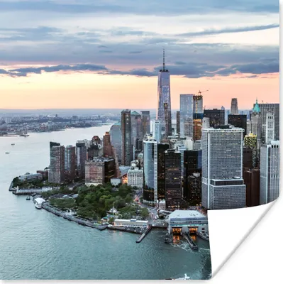Produktbild von MuchoWow® Poster Luftaufnahme von New York 50x50 cm - Wohnzimmerdekoration