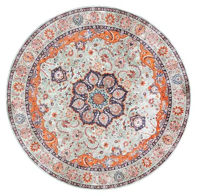 Produktbild von Teppich Vintage Rund - Imagine Medaillon Grün